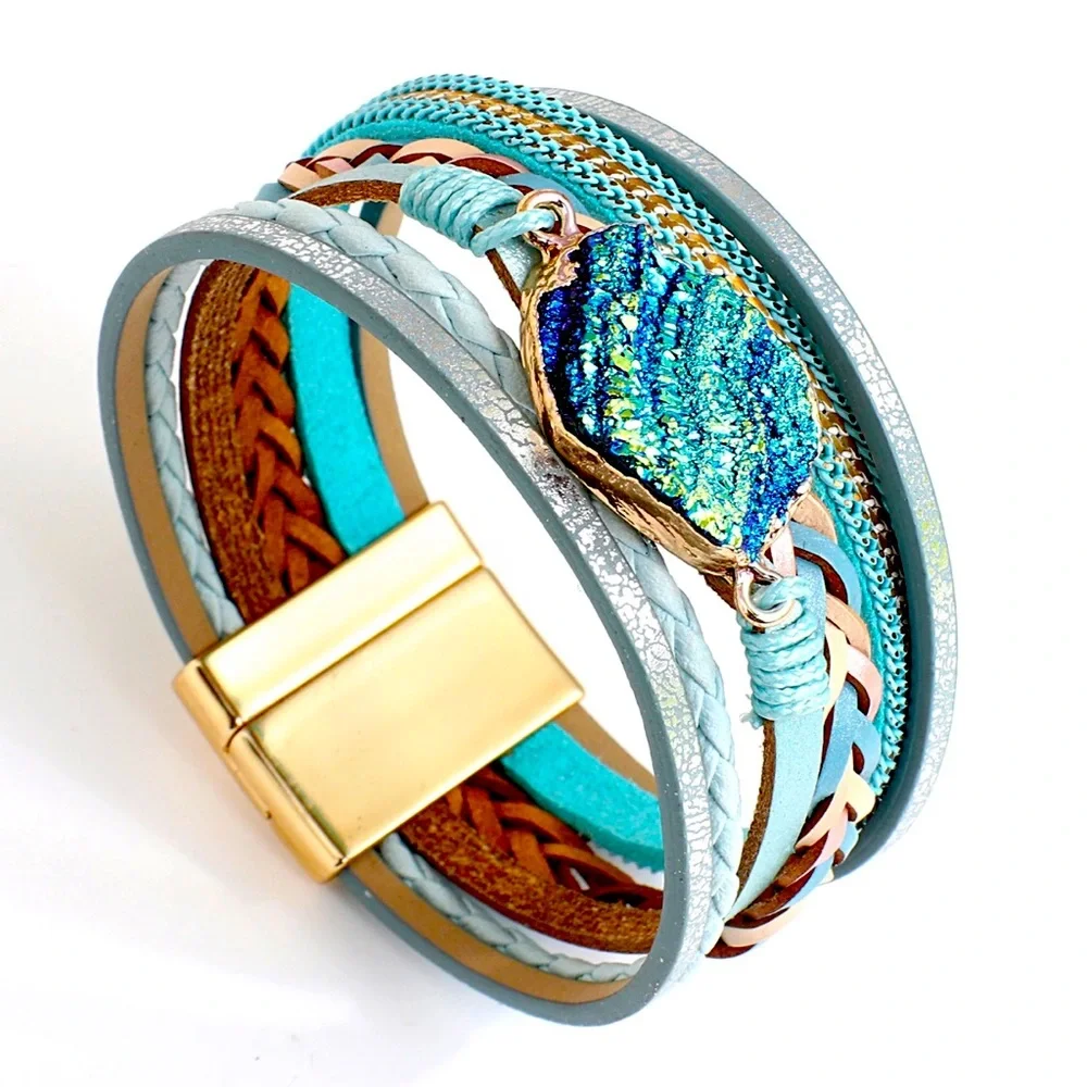 Leather Wrap bracelet - Picture 3 of 5